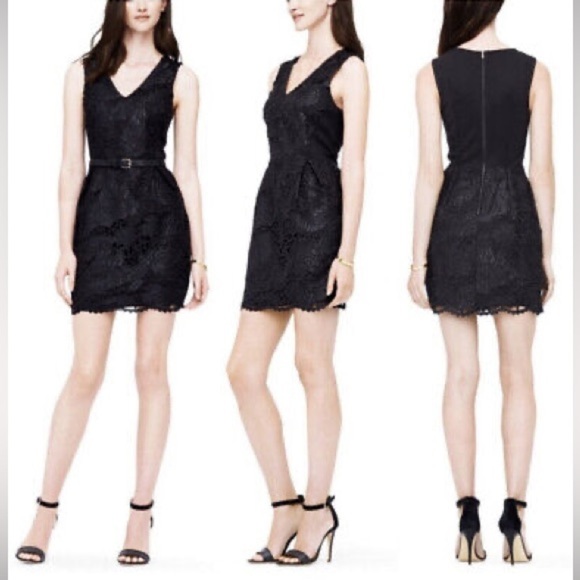 Club Monaco Women’s Leala Lace Cocktail Black Sleeveless Dress Size 0 - Picture 3 of 17